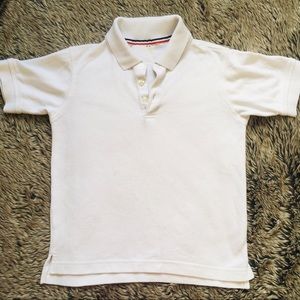 French toast boy’s white polo Tshirt small 6/7